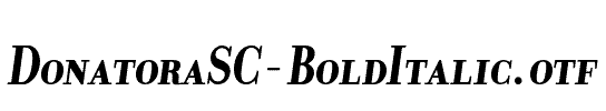 DonatoraSC-BoldItalic