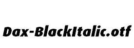 Dax-BlackItalic