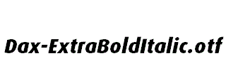 Dax-ExtraBoldItalic