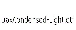 DaxCondensed-Light