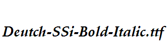 Deutch-SSi-Bold-Italic