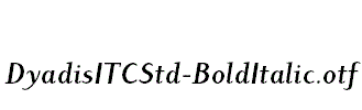 DyadisITCStd-BoldItalic