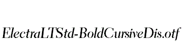 ElectraLTStd-BoldCursiveDis
