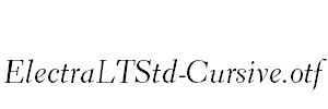 ElectraLTStd-Cursive