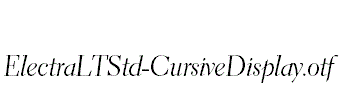 ElectraLTStd-CursiveDisplay