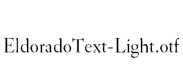 EldoradoText-Light