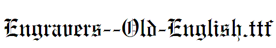 Engravers--Old-English