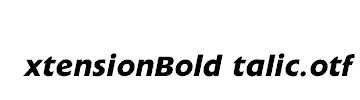 ExtensionBoldItalic