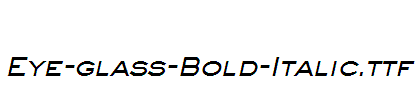 Eye-glass-Bold-Italic