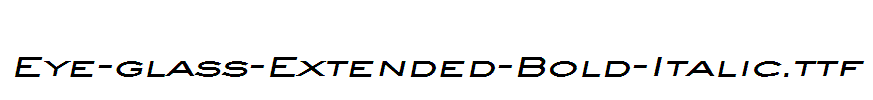 Eye-glass-Extended-Bold-Italic