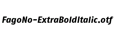 FagoNo-ExtraBoldItalic