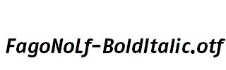FagoNoLf-BoldItalic