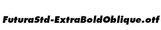 FuturaStd-ExtraBoldOblique