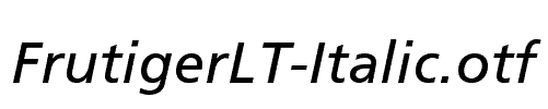 FrutigerLT-Italic