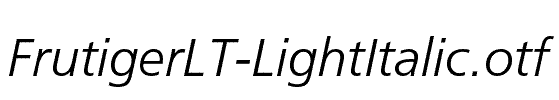 FrutigerLT-LightItalic