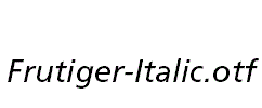 Frutiger-Italic