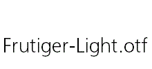 Frutiger-Light