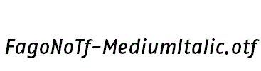 FagoNoTf-MediumItalic