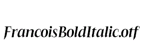 FrancoisBoldItalic