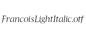 FrancoisLightItalic