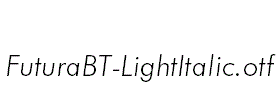 FuturaBT-LightItalic