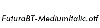 FuturaBT-MediumItalic
