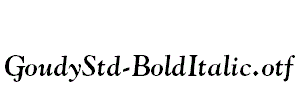 GoudyStd-BoldItalic