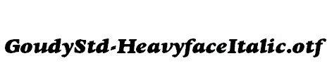 GoudyStd-HeavyfaceItalic
