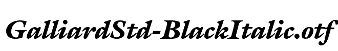 GalliardStd-BlackItalic