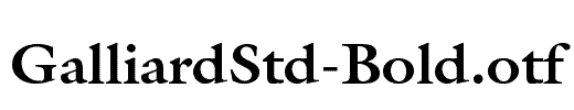GalliardStd-Bold