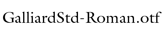 GalliardStd-Roman