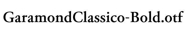 GaramondClassico-Bold