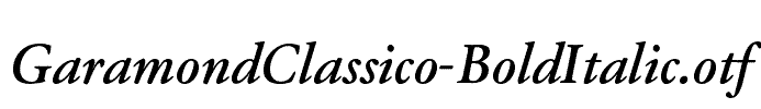 GaramondClassico-BoldItalic