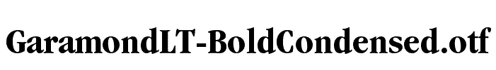 GaramondLT-BoldCondensed