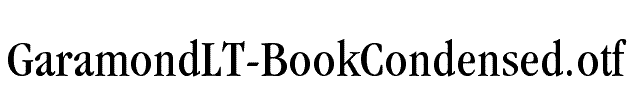 GaramondLT-BookCondensed