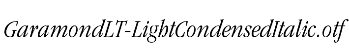 GaramondLT-LightCondensedItalic