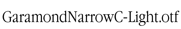 GaramondNarrowC-Light