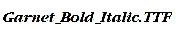 Garnet_Bold_Italic