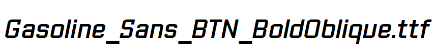 Gasoline_Sans_BTN_BoldOblique