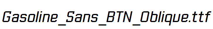 Gasoline_Sans_BTN_Oblique