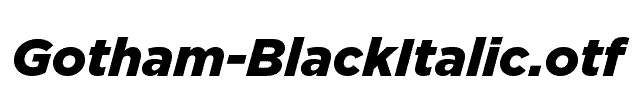 Gotham-BlackItalic