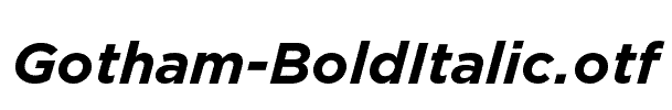 Gotham-BoldItalic