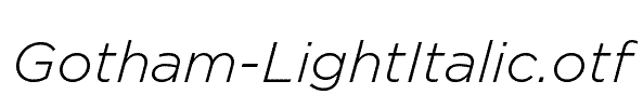 Gotham-LightItalic