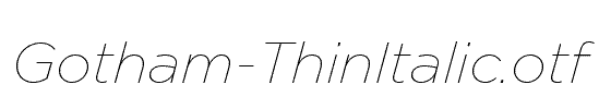 Gotham-ThinItalic