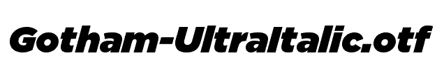 Gotham-UltraItalic