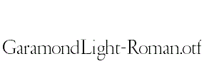 GaramondLight-Roman