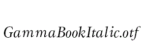 GammaBookItalic