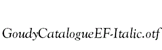 GoudyCatalogueEF-Italic