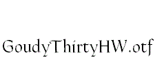 GoudyThirtyHW