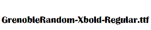 GrenobleRandom-Xbold-Regular